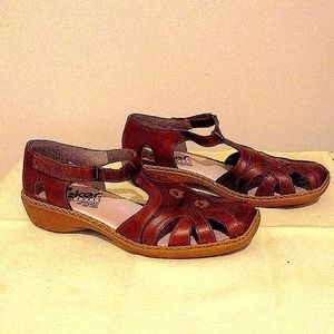 Rieker Anti-stress Leather Sandals Size 38 (size 7)